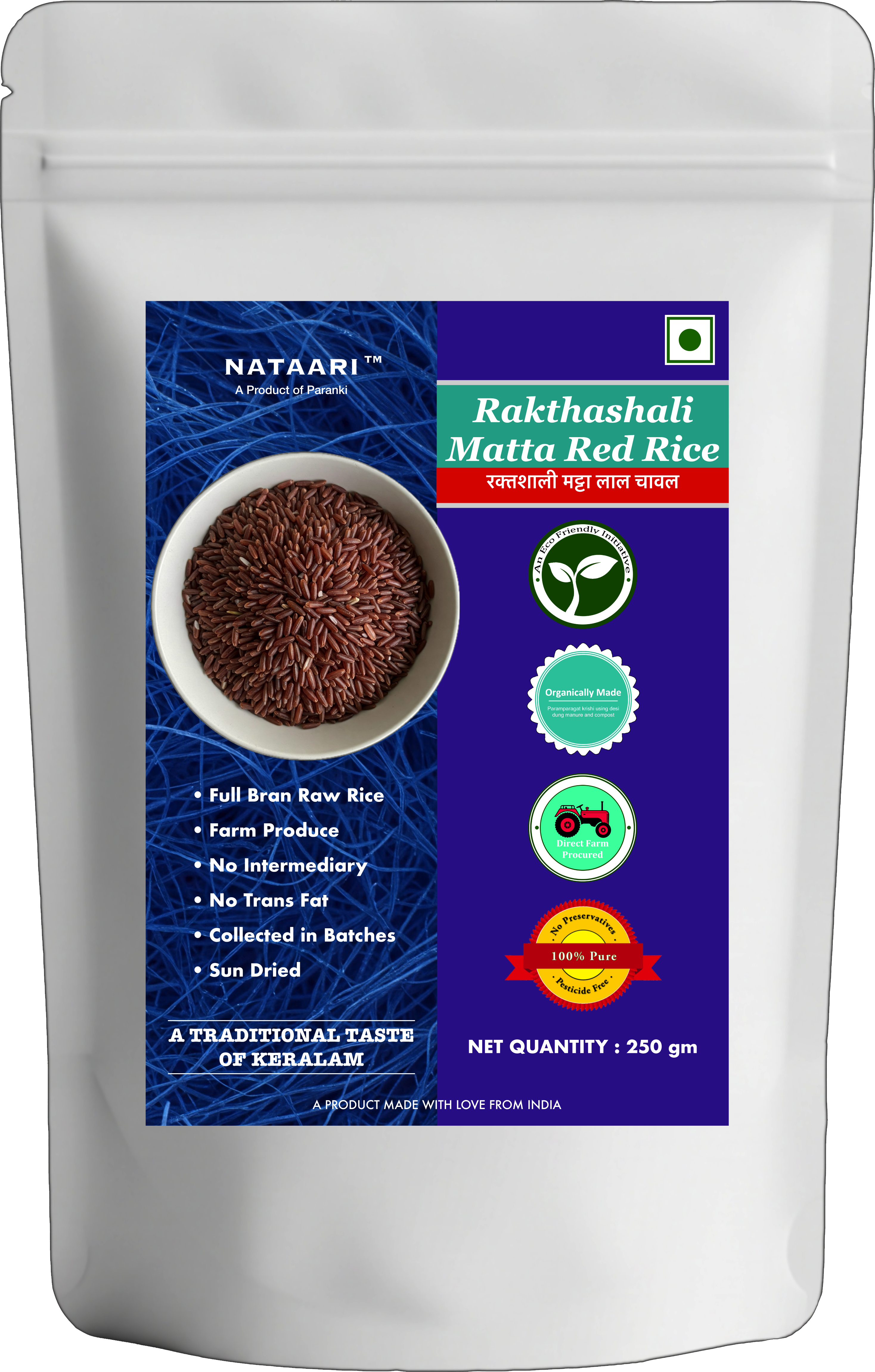 NATAARI™️ Organic Rakthashali Red Rice