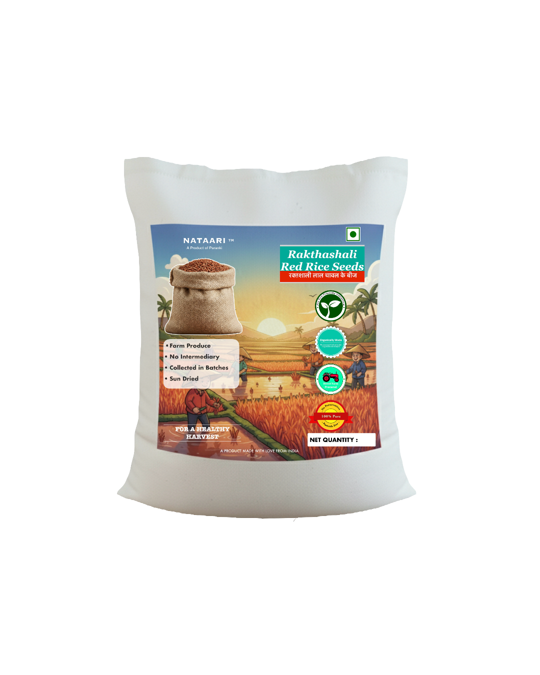 NATAARI™️ Organic Rakthashali Red Rice Seeds